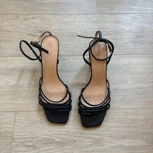 L.A. Idol Black Strappy Heels